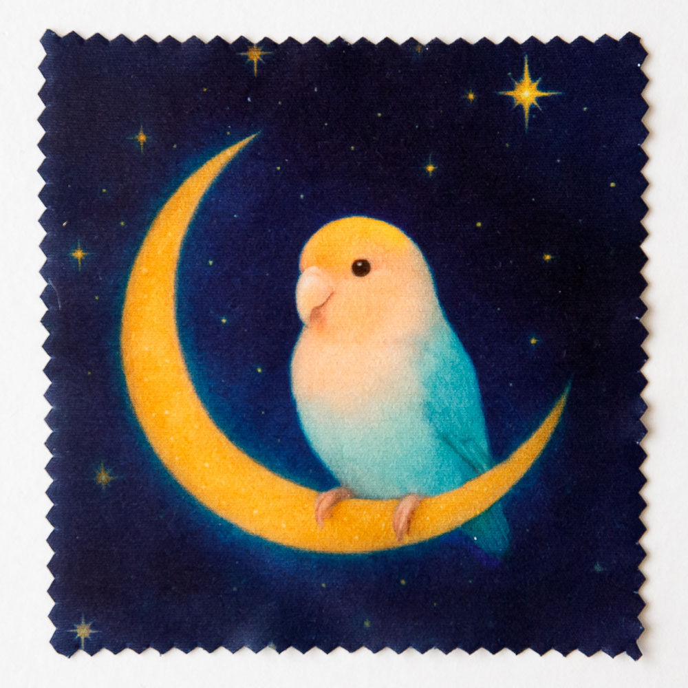 眼鏡拭き10cmの月夜のしおり(イラスト)